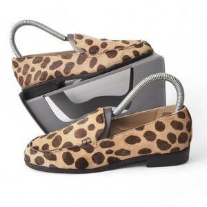 Stuart Weitzman Mocaroon Cognac Ocelot Slip-on Loafers Women's 5.5M